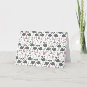 Pink Vlingo seamless pattern flowers, leaves Kaart