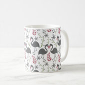 Pink Vlingo seamless pattern flowers, leaves Koffiemok (Voorkant rechts)