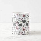 Pink Vlingo seamless pattern flowers, leaves Koffiemok (Center)