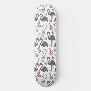 Pink Vlingo seamless pattern flowers, leaves Persoonlijk Skateboard