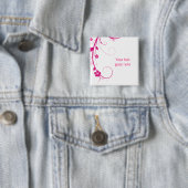 PInk Vloerzalen, aangepast broche/pin Vierkante Button 5,1 Cm (In situ)