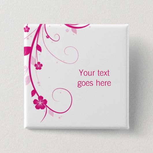 PInk Vloerzalen, aangepast broche/pin Vierkante Button 5,1 Cm (Voorkant)