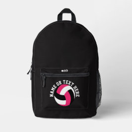 Pink Volleyball Backpack Team Number School Player Bedrukte Rugzak
