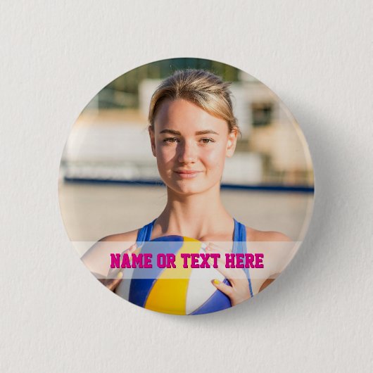 Pink Volleyball Buttons Sport Player Team Kids (Voorkant)