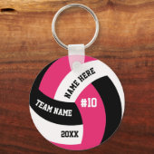 Pink Volleyball Keychains Bulk Cheap Girls Player Sleutelhanger (Voorkant)