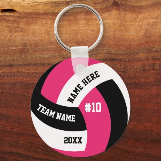 Pink Volleyball Keychains Bulk Cheap Girls Player Sleutelhanger (Voorkant)