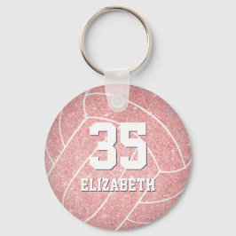 pink volleyball player jersey number backpack labe sleutelhanger