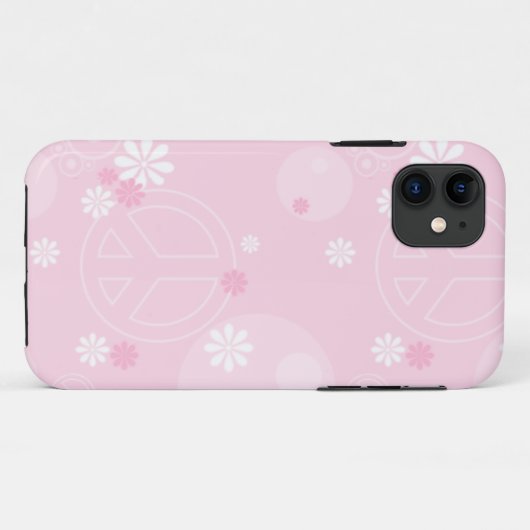 pink vredesteken Case-Mate iPhone case (Achterkant (horizontaal))