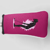 PINK VROUW PUTTER HOESJE WOMENS GOLF GOLFHEADCOVER (Voorkant)