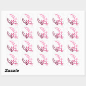 PINK WALK JOG RUN (font SCRIBBLE) Vierkante Sticker (Vel)