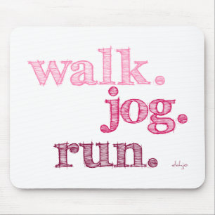 PINK WALK JOG RUN (font SHADED) Muismat