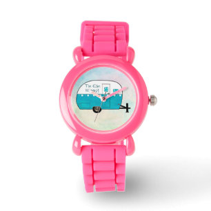 PINK WATCH Retro Camper Horloge