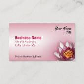 Pink Water Lily Close-up foto Visitekaartje (Voorkant)