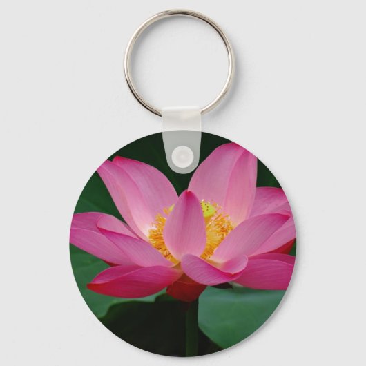 Pink Water Lily in Full Bloom Sleutelhanger (Voorkant)