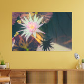 Pink Water Lily in the Pond Canvas Afdruk (Insitu (Woonkamer))