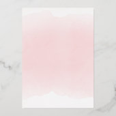 pink watercolor baby's breath |  First Communion Folie Uitnodiging (Achterkant)