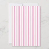 Pink Watercolor Bow & Stripes Baby Shower Kaart (Achterkant)