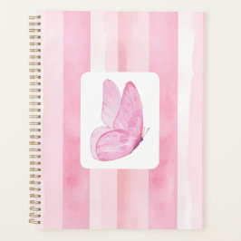 Pink Watercolor Butterfly – Soft Feminine Pastel D Planner