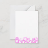 Pink Watercolor Dog Paw Personalized Stationery Notitiekaartje (Achterkant)