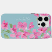 Pink Watercolor Floral Case-Mate iPhone Case (Achterkant (horizontaal))