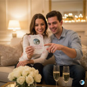 Pink Watercolor Floral Elegant Wedding Kaart