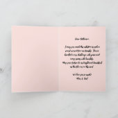 Pink Watercolor Floral Roses Graduation Cap Kaart (Binnen)