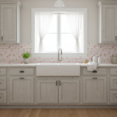 Pink Watercolor Floral Stripe Pattern Tegeltje