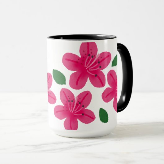 Pink Watercolor Flower Mug Mok (Voorkant rechts)