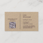 Pink Watercolor Flowers Kraft Visitekaartje (Achterkant)