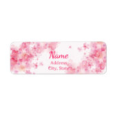 Pink Watercolor Label (Voorkant)