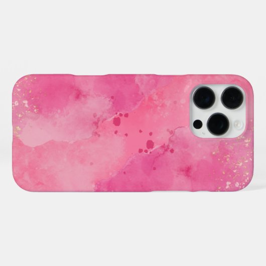 Pink Watercolor Linktree | iPhone Hoesje (Achterkant horizontaal)