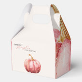Pink Watercolor Pumpkin Baby Shower Favor Box Bedankdoosjes (Voorkant)