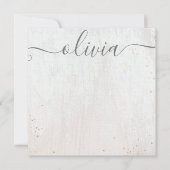 Pink Watercolor Signature Script Note Card Notitiekaartje (Voorkant)