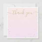 Pink Watercolor Signature Script Thank You Notitiekaartje (Voorkant)