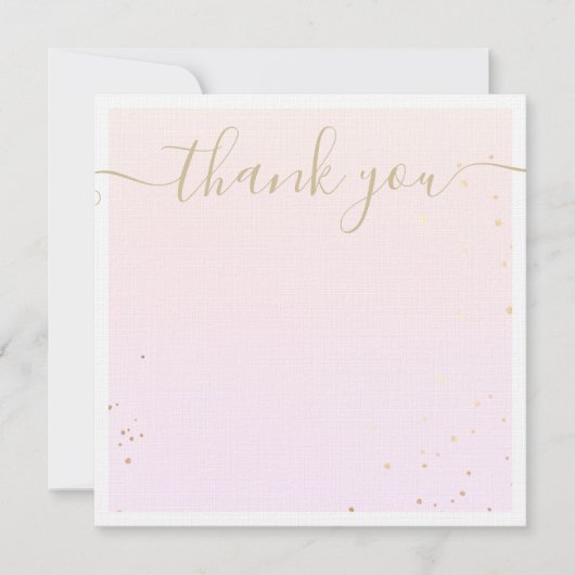 Pink Watercolor Signature Script Thank You Notitiekaartje (Voorkant)
