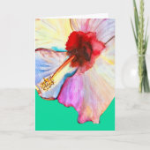 Pink watercolor tulips art kaart (Voorkant)