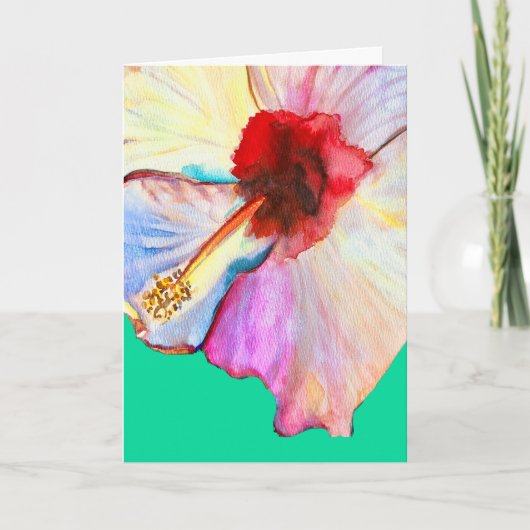Pink watercolor tulips art kaart (Voorkant)