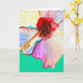 Pink watercolor tulips art kaart (Gele Bloem)