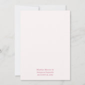 Pink Watercolor Wedding Party Virtual Invitation  Kaart (Achterkant)