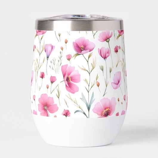 Pink Watercolor Wildflower  (Voorkant)