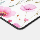 Pink Watercolor Wildflower  Bureaumat (Hoek)