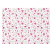 Pink Watercolor Wildflower  Tafelkleed (Voorkant (Horizontaal))