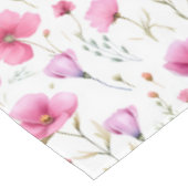 Pink Watercolor Wildflower  Tafelkleed (Gekanteld)