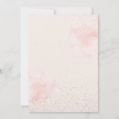 Pink Watercolor Winter Onederland Girl Birthday Kaart (Achterkant)