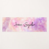 Pink watercolor  yogamat (Voorkant (horizontaal))