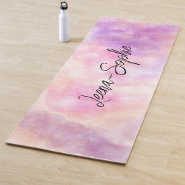 Pink watercolor  yogamat