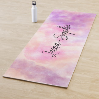 Pink watercolor yogamat