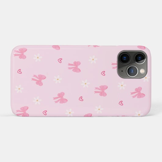 pink watercolour playful floral phone case (Achterkant (horizontaal))