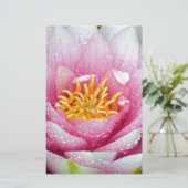 PInk-waterliebloem Briefpapier (Staand voorkant)
