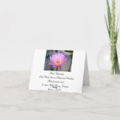 Pink Waterlily Notecard Kaart (Achterkant)